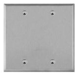 Enerlites 7702 Blank Cover 2-Gang Metal Wall Plate