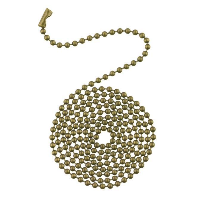 Westinghouse Lighting 7706400 3 foot antique brass beaded chain with connector