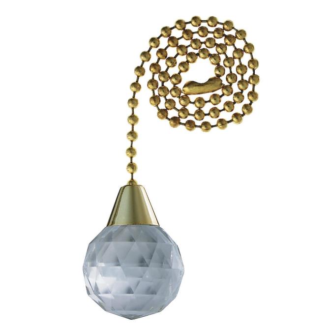 Westinghouse Lighting 7708400 prismatic acrylic sphere pull chain in polished brass