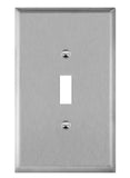 Enerlites 7711O Toggle Switch One-Gang Metal Wall Plate, Oversize, Stainless Steel Finish
