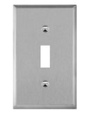 Enerlites 7711 Toggle Switch One-Gang Metal Wall Plate Silver Finish