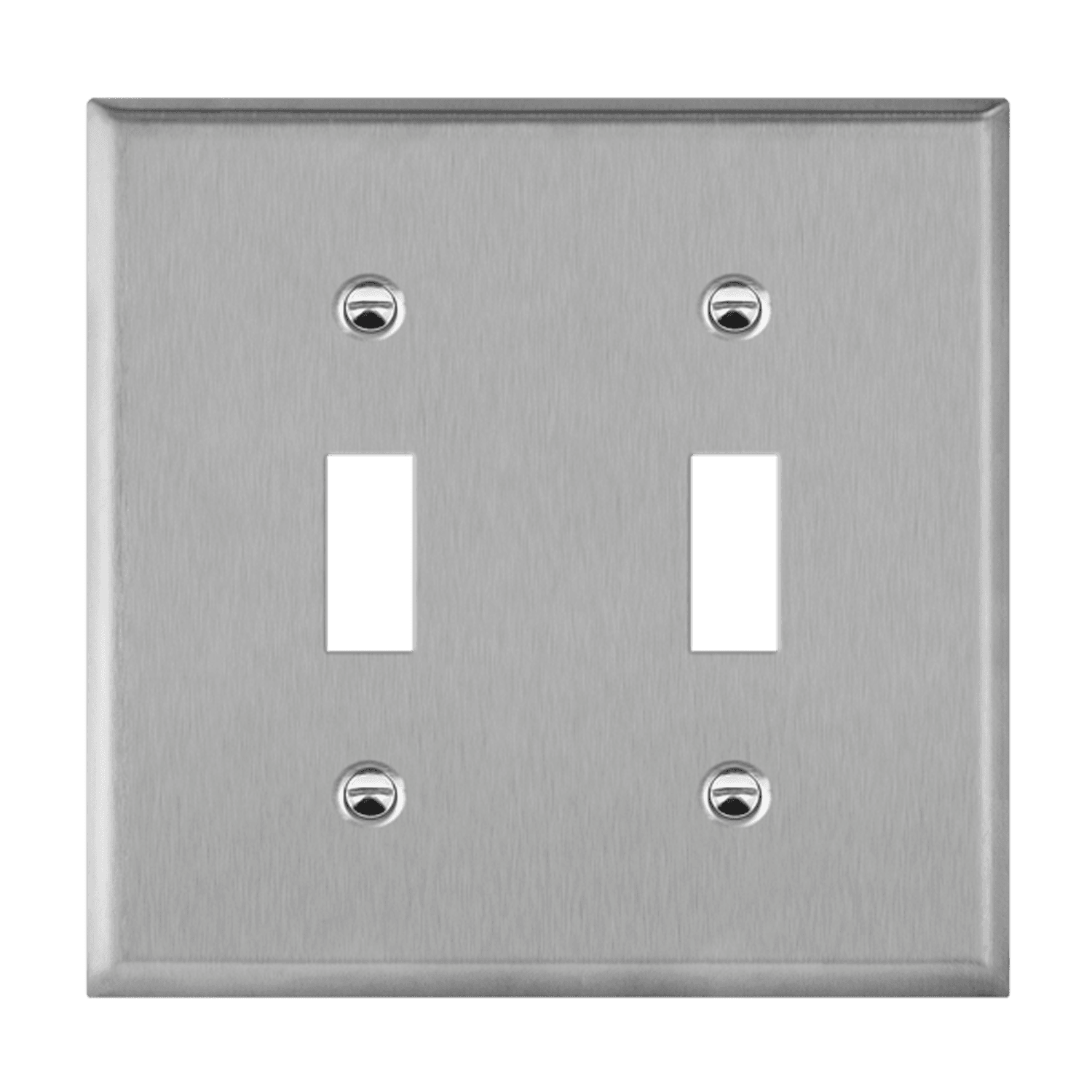 Enerlites 7722M 2-Gang Mid-Size Wall Plate, Duplex, Stainless Steel