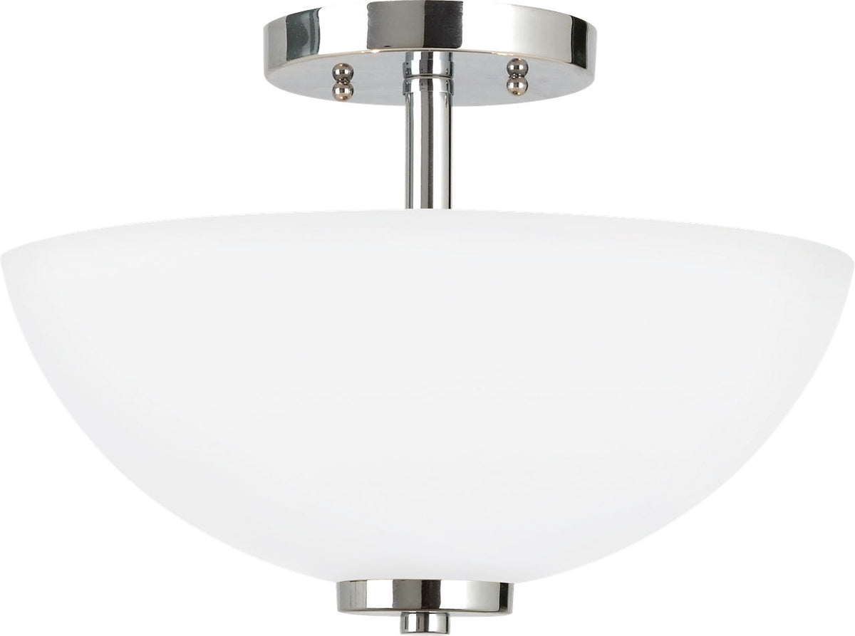 Generation Lighting 77160-05 Oslo 2 Light Chrome Semi-Flush Mount Ceiling Light