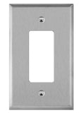 Enerlites 7731O Decorator/GFCI One-Gang Metal Wall Plate Oversize, Stainless Steel Finish