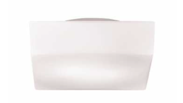 Eurofase Lighting 16622-012 Amata 8" Wide Flush Mount Square Ceiling Fixture / Wall Sconce with Frosted Glass Shade, Bronze Finish