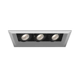 Eurofase Lighting TE113GU10-0N 4-in MR16 Recessed Light with Trim, 3-Light, GU10, Wattage 150W, Voltage 120V, Platinum/Black Finish