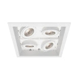 Eurofase Lighting TE114BGU10-22 4-in MR16 Recessed Light with Trim, Square, 4-Light, GU10, Wattage 200W, Voltage 120V, White/Black