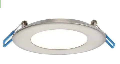 Eurofase Lighting 28990-024 6-in Round Recessed Light, Wattage 15W, Voltage 120V. Lumens 900lm, Color Temperature 3000K, Nickel Finish