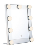 Eurofase Lighting 36170-017 11-3/4" x 10" Rectangular Flat Frameless Wall Mounted Bathroom Mirror, Chrome Finish