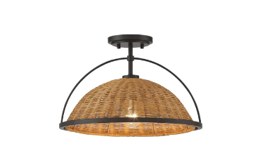 Eurofase Lighting 39349-026 Celeste 16" Wide Semi Flush Pendant Light, Wattage 60W, Bronze Finish