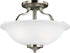 Generation Lighting Emmons 2 light brushed nickel flush mount ceiling light