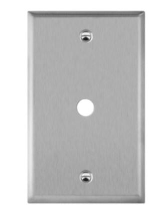 Enerlites 7741 Phone/Cable One-Gang Metal Wall Plate, Silver Finish