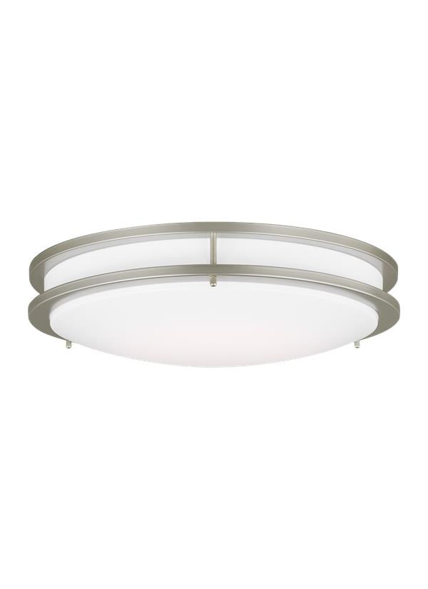 Generation Lighting Mahone 18 inch painted brushed nickel flush mount ceiling light