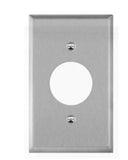 Enerlites 7751 Single Receptacle One-Gang Metal Wall Plate, Silver Finish