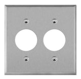 Enerlites 7752 Single Receptacle Two-Gang Metal Wall Plate, Silver Finish