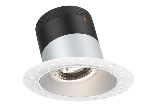 Dals Lighting RC03-CC-35-SLAZ-TL Versa 3" LED Sloped Recessed Downlight, Selectable Wattage 8W,10W,12W,  Multi-Color Temperature, 1,000 Lumens, 35° Beam Angle, Voltage 120-347V, Alzak Reflector, Trimless