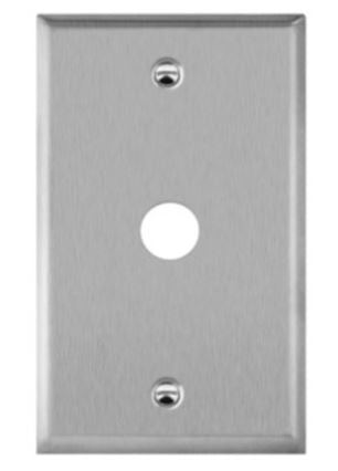Enerlites 7761 Phoe/Cable One-Gang Metal Wall Plate, Silver Finish