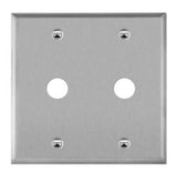 Enerlites 7762 Phoe/Cable One-Gang Metal Wall Plate, Silver Finish