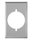 Enerlites 7771 Power Outlet Receptacle One-Gang Metal Wall Plate, Silver Finish