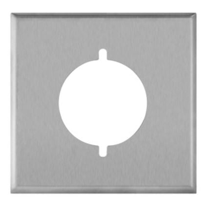 Enerlites 7772 Power Outlet Receptacle Two-Gang Metal Wall Plate, Silver Finish