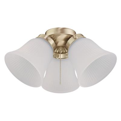 Westinghouse Lighting 7784500 polished brass three light ceiling fan light kit