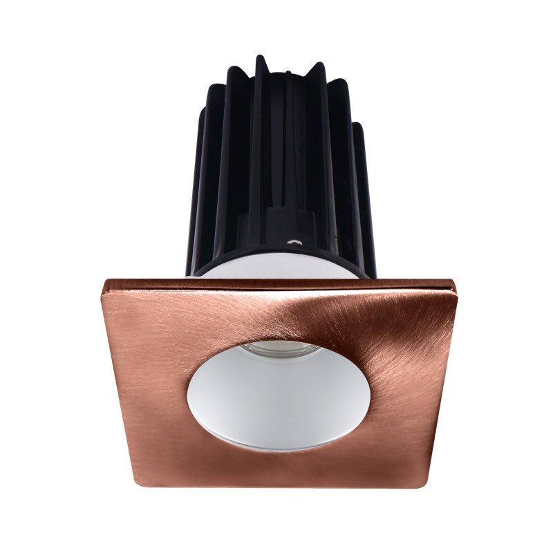 Lotus LED Lights LED-2-S8W2-5CCT-2RRAK-2STCP 2" LED Recessed Downlight - 8W - 27K / 3K / 35K / 4K / 5K - Silver Reflector - Square Copper Trim - 120V