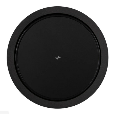 Lew Electric PUR20GACBTQD-RBK Kitchen Round Pop Up GFCI, Speaker, USB-A/C, QI, Black Plastic