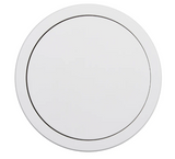 Lew Electric PUR20GACQD-RWT Kitchen Round Pop Up GFCI Outlet, USB-A/C, QI, White Plastic