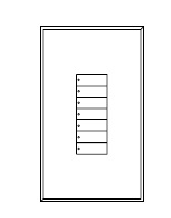 Lutron LFGR-W7BN-CWH Architectural Non-Insert Style seeTouch Glass 7 Button Wallplate, Clear Glass with White Paint