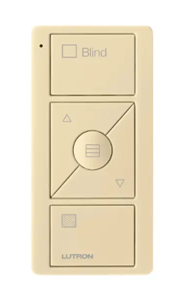 Lutron PJ2-3BRL-GIV-S09 Original 3-Button Pico Smart Remote with Raise/Lower and Preset - Shade Icons/Text ("Blind") for Horizontal Sheers, Ivory