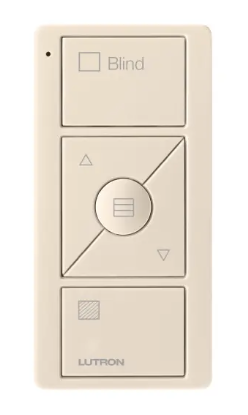 Lutron PJ2-3BRL-GLA-S09 Original 3-Button Pico Smart Remote w/ Raise/Lower and Preset, Shade Icons/Text ("Blind") for Horizontal Sheers, Light Almond