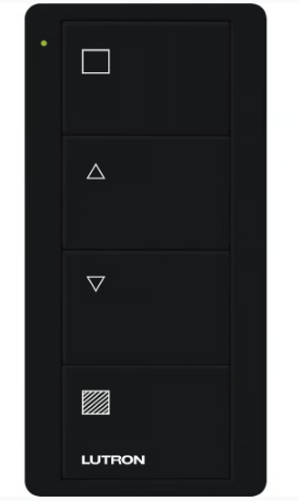Lutron PJ2-4B-GBL-S01 Pico 4-button Wireless Remote Control, Light Zone Shade Control, Standard Engraving, Black