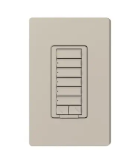 Lutron RRD-HN6BRL-TP RadioRA 2 seeTouch CL Hybrid Keypad, 6 Button w/ Raise-Lower, Taupe