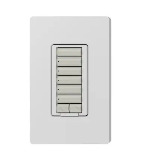 Lutron RRD-HN6BRL-PD RadioRA 2 seeTouch CL Hybrid Keypad, 6 Button w/ Raise-Lower, Palladium