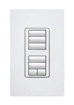 Lutron RRD-HN1RLD-WH RadioRA 2 seeTouch Wall-Mount CL Hybrid Keypad, Dual-Group w/ Raise-Lower, White Finish