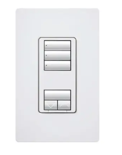 Lutron RRD-HN3S-PD RadioRA 2 seeTouch Wall-Mount CL Hybrid Keypad, 3 Scene w/ Raise-Lower, Palladium