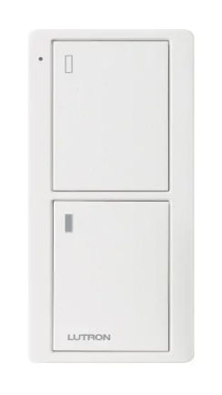 Lutron PJ2-2B-TSW-L02 2-Button Pico Smart Remote, Appliance Icons, Snow Finish