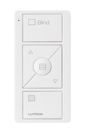 Lutron PJ2-3BRL-TSW-S09 Original 3-Button Pico Smart Remote with Raise/Lower and Preset, Shade Icons/Text ("Blind") for Horizontal Sheers, Snow Finish
