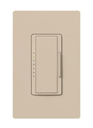 Lutron RRD-PRO-TP RadioRA 2 RF Maestro Pro LED+ Dimmer, Phase Selectable, Taupe