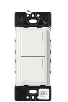 Lutron RRST-HN2B-RW RadioRA 3 Sunnata RF Hybrid Keypad, 2 Button, Architectural White