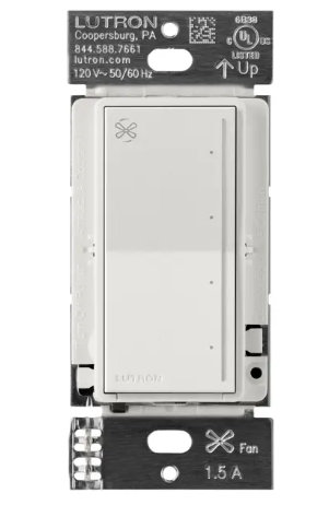 Lutron RRST-ANF-LG RadioRA 3 Sunnata Fan Control, Lunar Gray Finish