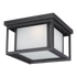 Generation Lighting Hunnington textured black LED flush mount ceiling light