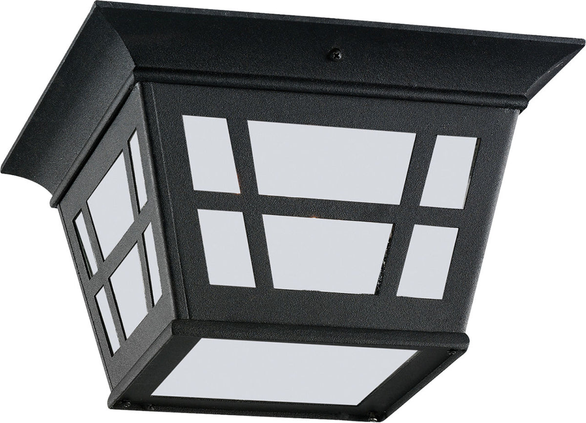 Generation Lighting Herrington 2 light black outdoor flush mount ceiling light
