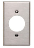 Enerlites 7941 Phone/cable One-Gang 1.405" Diameter Metal Wall Plate, Silver Finish