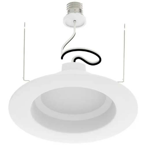 Keystone KT-LED7RD-6C-830-DIM-CS LED Residential Retrofit, 6" Round, Contractor Series, Voltage 120V, Wattage 7W, Color Temperature 3000K, Voltage 120V, TRIAC Dimming, E26 Adapter Included