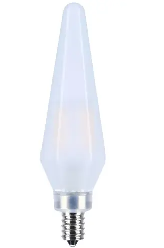 SATCO S12141 Prismatic HX11 Bulb, E12, Wattage 2W, Lumens 150 lm, Voltage 120V, Color Temperature 2700K, Frosted