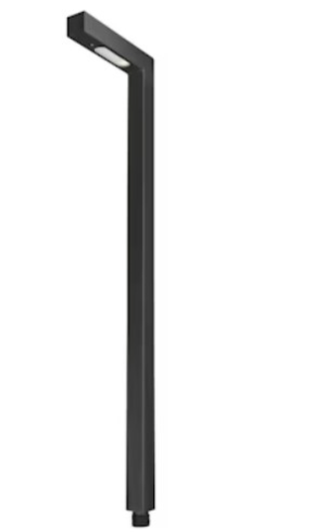 EnvisionLED PL-L-22-BR-MBL-12V 22" Low Voltage Path Light L-Shape Style, Wattage 35W Max Halogen/LED, Voltage 12V, G4 Brass, Matte Black