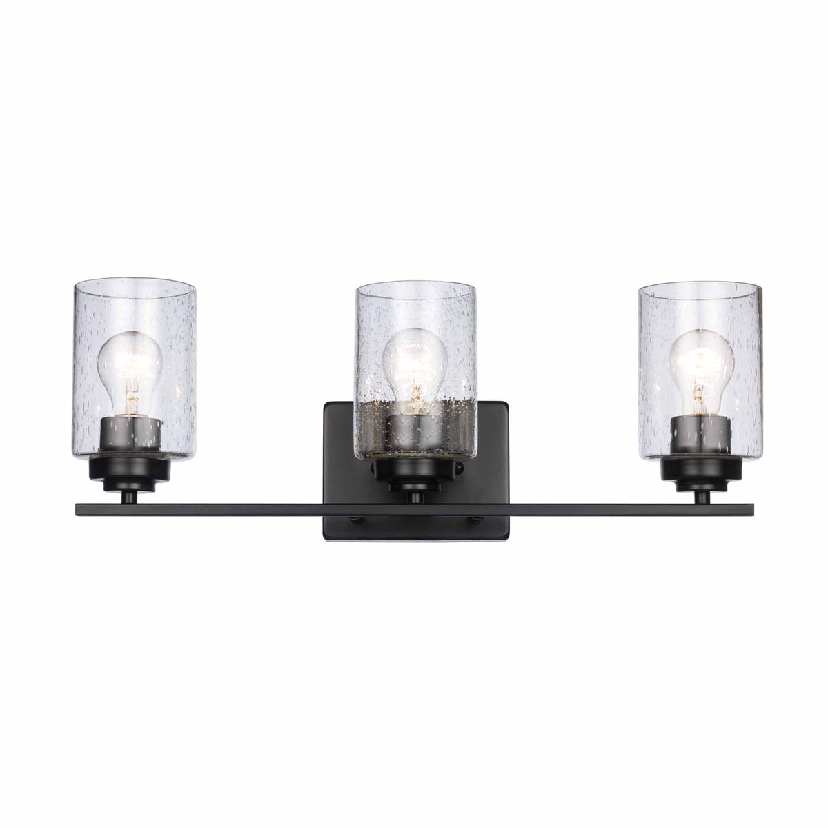 Trans Globe Lighting 80523 BK Mod Pod 3 light black bath vanity wall light