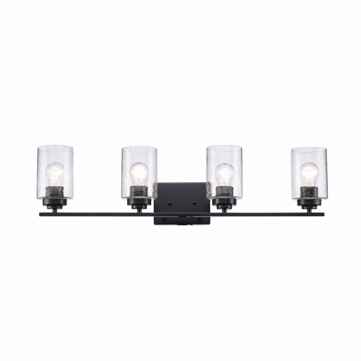 Trans Globe Lighting 80524 BK Mod Pod 4 light black bath vanity wall light