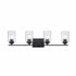 Trans Globe Lighting 80524 BK Mod Pod 4 light black bath vanity wall light